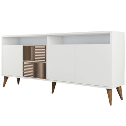 Μπουφές Milan 845HCT5321 180x35x78,6cm White Μοριοσανίδα, Μελαμίνη