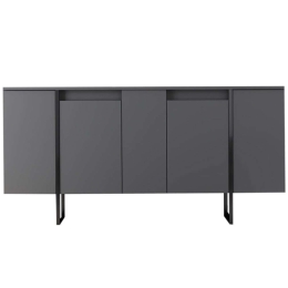 Μπουφές Luxe 618BLY1175 160x35x80cm Anthracite-Black Μελαμίνη,Μέταλλο