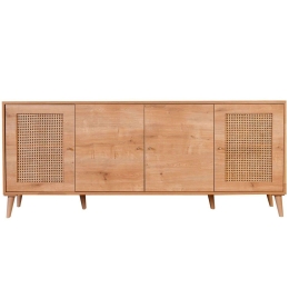 Μπουφές Hazeran 998VOW1156 180x41x81cm Oak Μελαμίνη,Μέταλλο