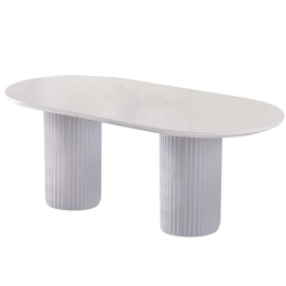 Τραπέζι Li 974NMB1739 200x100x77cm White Mdf,Ξύλο