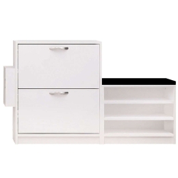 Παπουτσοθήκη Trend 746JUG3986 130x31x80cm White Μοριοσανίδα, Μελαμίνη