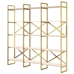 Βιβλιοθήκη 956LCS1426 170x30x175cm White-Gold