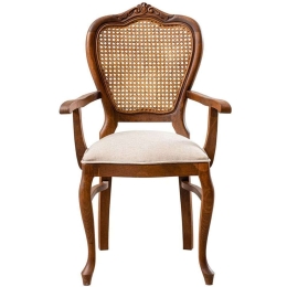 Καρέκλα Albero38 117FRF1138 56x45x99cm Walnut-White Bamboo,Ξύλο