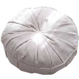 Πουφ Vintage Ribbed 60x60x20cm White