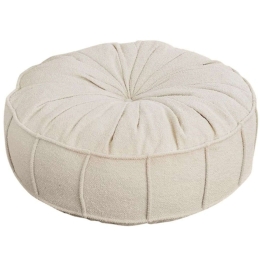 Πουφ Vintage Teddy 383EVN1170 60x60x20cm White