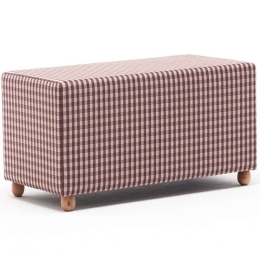 Σκαμπό Vera 825BLC1607 80x40x40cm Ecru-Brown