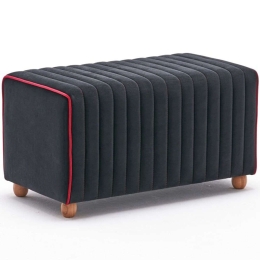 Σκαμπό Mabel 825BLC1634 80x40x40cm Black-Red