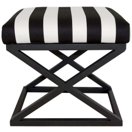 Σκαμπό Capraz Babyface 383EVN1209 50x40x42cm Black-White