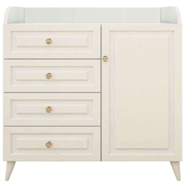 Συρταριέρα Tango 125GLN1184 90x41x88cm White