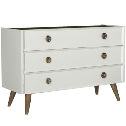 Συρταριέρα Nadya 804TRH3518 120x45x80,3cm White-Walnut