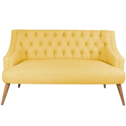 Καναπές Διθέσιος Lamont 558ZEN1237 140x74x80cm Yellow