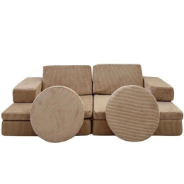 Καναπές - Κρεβάτι Διθέσιος Παιδικός Puzzle 391EVL1108 140x70x46 Camel Πολυέστερ