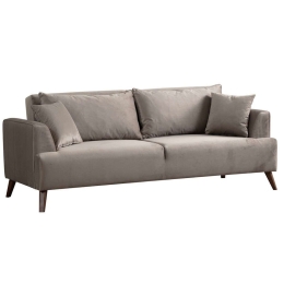 Καναπές Τριθέσιος Buhara 560ARE2183 220x100x78cm Light Grey