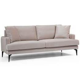 Καναπές Τριθέσιος Papira 560ARE1310 205x90x88cm Beige
