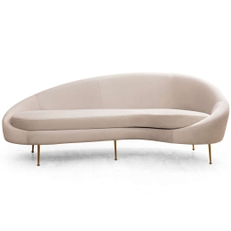 Καναπές Τριθέσιος Eses Right 560ARE1349 255x120x85cm Beige-Gold