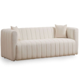 Καναπές Τριθέσιος Royal 560ARE1887 225x90x75cm Cream