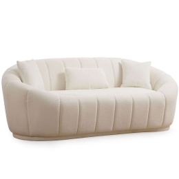 Καναπές Τριθέσιος Midye 560ARE1886 235x120x80cm Cream