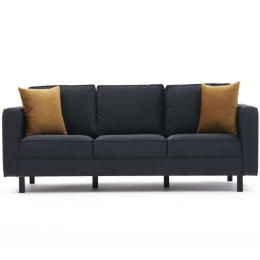 Καναπές Τριθέσιος Kale 825BLC2727 222x91x83cm Anthracite