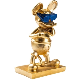 Διακοσμητικό Ποντίκι 891TNL3653 18x12x32cm Gold-Blue Aberto Design Πολυέστερ