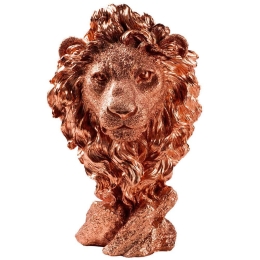 Διακοσμητικό Λιοντάρι 891TNL3642 18x17x34cm Copper Aberto Design Πολυέστερ