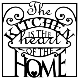 Διακοσμητικό Τοίχου The Kitchen 891TNL1983 56x0,15x53cm Black Wallity Μέταλλο