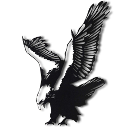 Διακοσμητικό Τοίχου Eagle 805BSG1023 40x52cm Black Wallity Μέταλλο