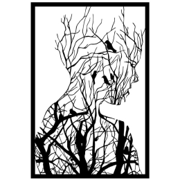 Διακοσμητικό Τοίχου Arakan 279ENZ1280 42x62cm Black Wallity Μέταλλο