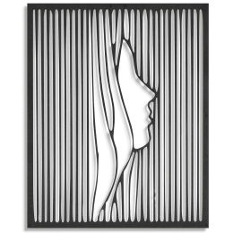 Διακοσμητικό Τοίχου Woman 579LDN1119 50x60cm Black Wallity Μέταλλο