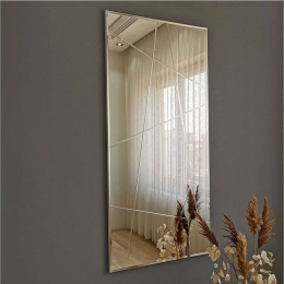 Καθρέπτης Τοίχου 552NOS2201 62x2,2x130cm Silver Aberto Design Mdf,Γυαλί