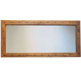 Καθρέπτης Τοίχου 552NOS2130 110x50cm Walnut Aberto Design Ξύλο,Γυαλί