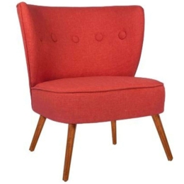 Πολυθρόνα Bienville 558ZEN1109 80x72x77cm Tile Red Polyester,Ξύλο