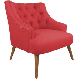 Πολυθρόνα Lamont 558ZEN1195 73x85x80cm Tile Red Polyester,Ξύλο