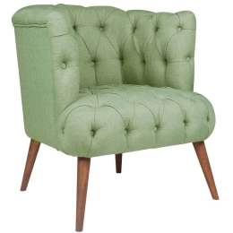 Πολυθρόνα West Monroe 558ZEN1179 75x80x76cm Green Polyester,Ξύλο