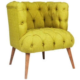 Πολυθρόνα West Monroe 558ZEN1180 75x80x76cm Lime Polyester,Ξύλο