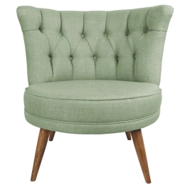 Πολυθρόνα Richland 558ZEN1169 80x75x77cm Green Polyester,Ξύλο