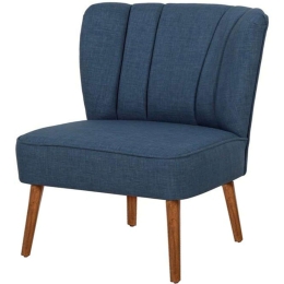 Πολυθρόνα Monn Way 558ZEN1153 64x65x75cm Navy Blue Polyester,Ξύλο