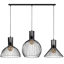 Φωτιστικό Οροφής - Ράγα Fellini 527ABY1766 145x38x158cm 3xE27 40W Black Opviq