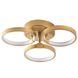 Φωτιστικό Οροφής - Πλαφονιέρα Halk 119FRS1538 37x32x9cm Led 18W 3000K Gold Opviq