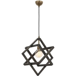 Φωτιστικό Οροφής 683AVN1417 Φ30x80cm 1xE27 60W Black-Gold Opviq
