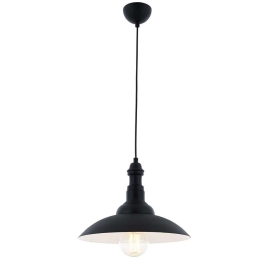 Φωτιστικό Οροφής 683AVN1387 Φ35x90cm 1xE27 60W Black Opviq