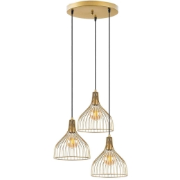 Φωτιστικό Οροφής Cafu 942FLG1413 49x49x121cm 3xE27 40W Gold Opviq