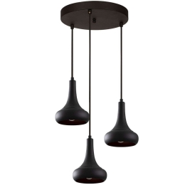 Φωτιστικό Οροφής Berceste 525NOR1634 Φ40x114cm 3xE27 40W Black Opviq