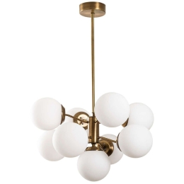Φωτιστικό Οροφής Mudoni 536NTD1129 Φ70x80cm 9xE27 40W Gold-White Opviq