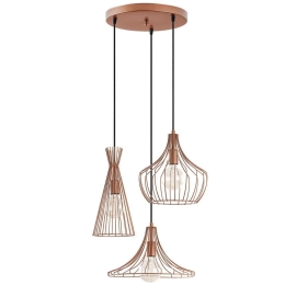 Φωτιστικό Οροφής Mezopotamya 525NOR1617 Φ55x113cm 3xE27 40W Copper Opviq