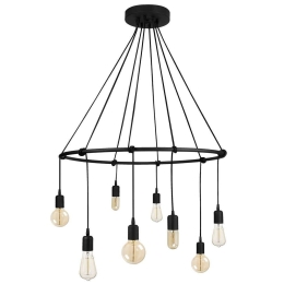 Φωτιστικό Οροφής Salkim 892OPV1449 Φ80x180cm 8xE27 40W Black Opviq