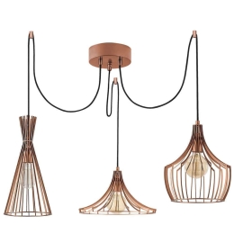 Φωτιστικό Οροφής Mezopotamya 525NOR1611 Φ114x130cm 3xE27 40W Copper Opviq