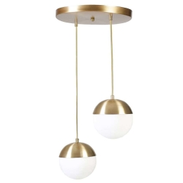 Φωτιστικό Οροφής Kure 941RTN1221 25x70cm 2xE27 60W Gold-White Opviq