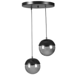 Φωτιστικό Οροφής Kure 941RTN1228 25x70cm 2xE27 60W Black Opviq