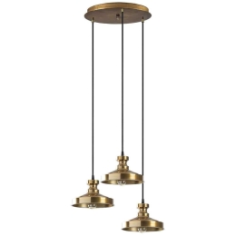 Φωτιστικό Οροφής Berceste 521SHN3264 Φ42x109cm 3xE27 40W Gold Opviq