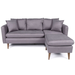 Καναπές Γωνιακός (Δεξιά Γωνία) Sofia 867UNQ1439 215x145x91cm Grey